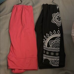 Pink and Black Patterned one size lularoe leggings